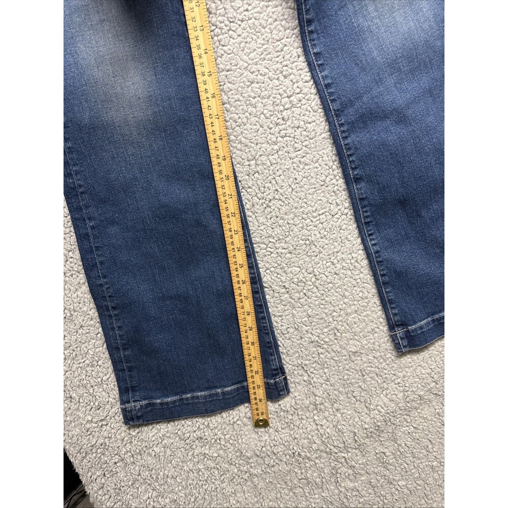 7 For All Mankind Dojo Jeans Womens 28 Blue Flare Leg Stretch Denim 7U451767 NWT - Picture 7 of 11